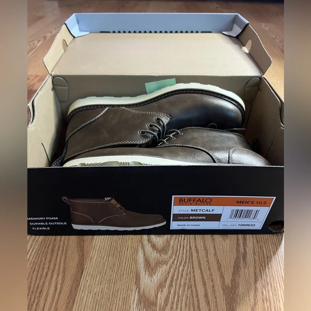 🏷️ Buffalo Men's Brown Metcalfe Lace Up Chukka Boot by David Bitton 10.5 NIB